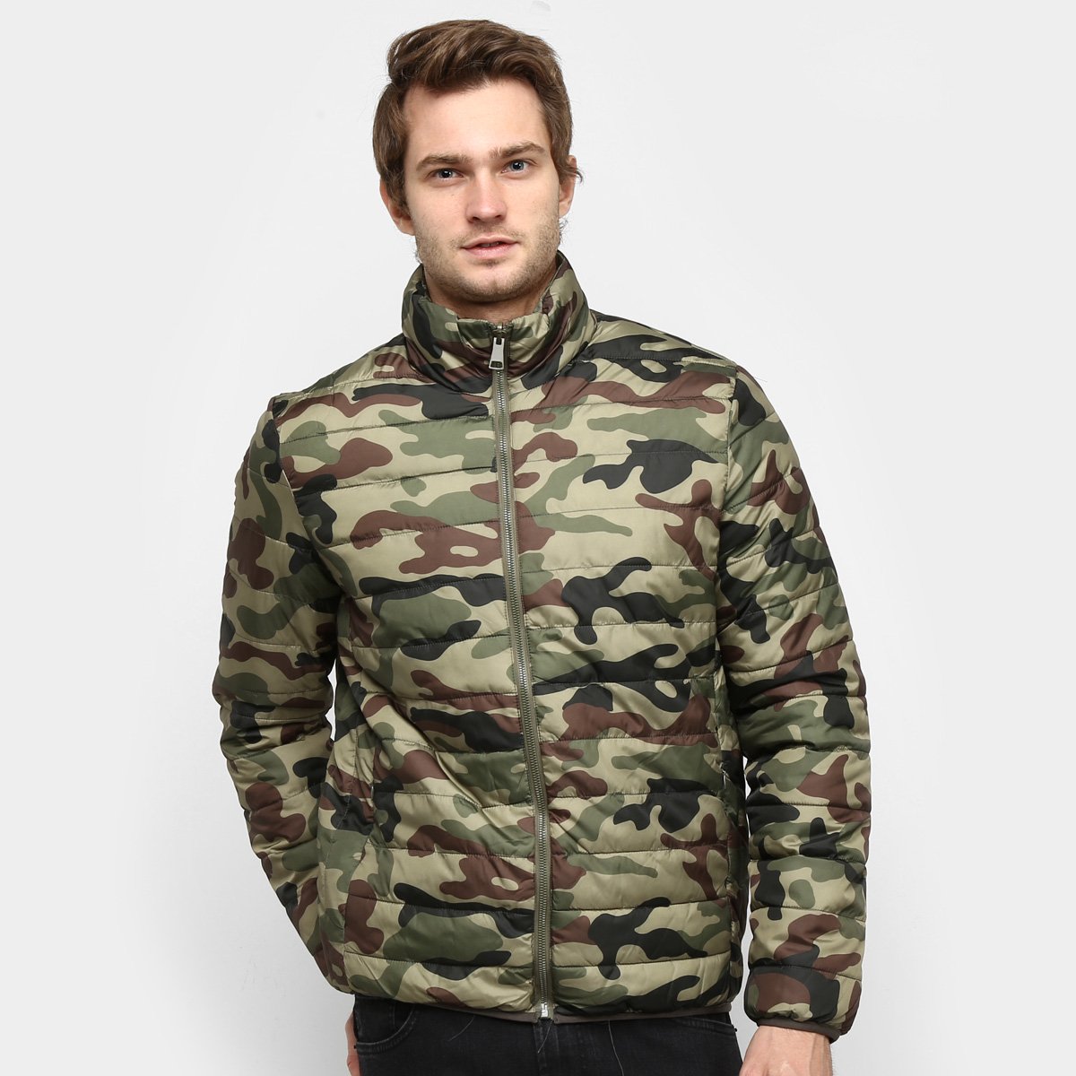 jaqueta puffer dupla face